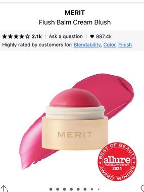 Merit mini Flush Balm Pot in LeBonBon